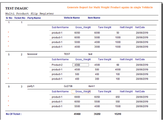 CCTV Weighbridge Multii Product Software Report