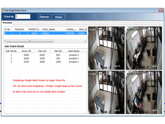 CCTV Weighbridge Multii Product Software Image Viewer