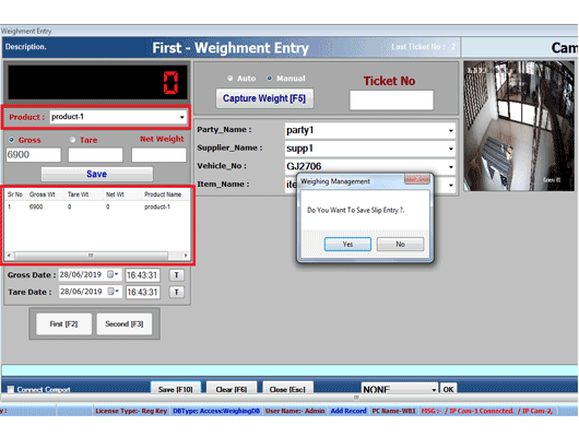 CCTV Weighbridge Multii Product Software